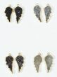 Lot: Amethyst Slice Pendants/Earrings - Pairs #84098-1